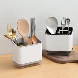 multi-functional tableware storage rack – kitchen, chopsticks, spoon, fork & knife holder with drainage