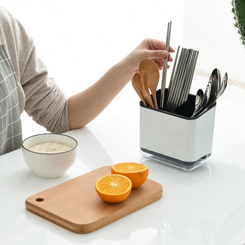 MultiFunctional Tableware Storage Rack Kitchen Chopsticks Spoon Fork Knife Holder With Drainage 1