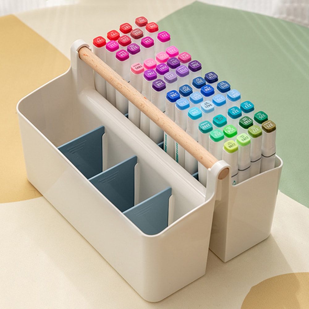 Cute Desktop Pen Holder Creative Storage Box For Office School Home Large Capacity Organizer 4