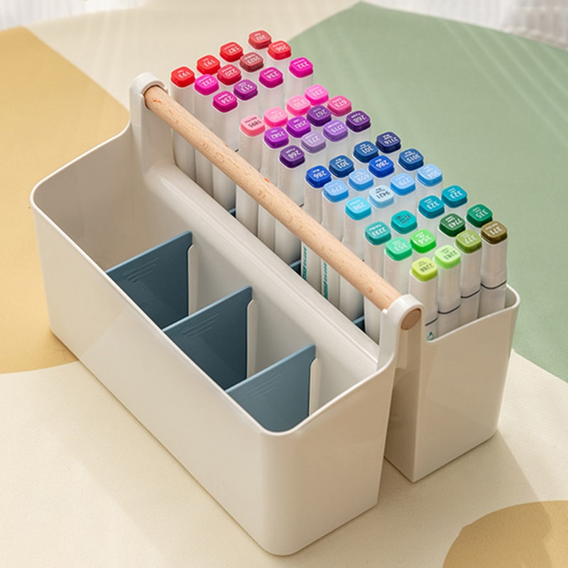 Cute Desktop Pen Holder Creative Storage Box For Office School Home Large Capacity Organizer 4
