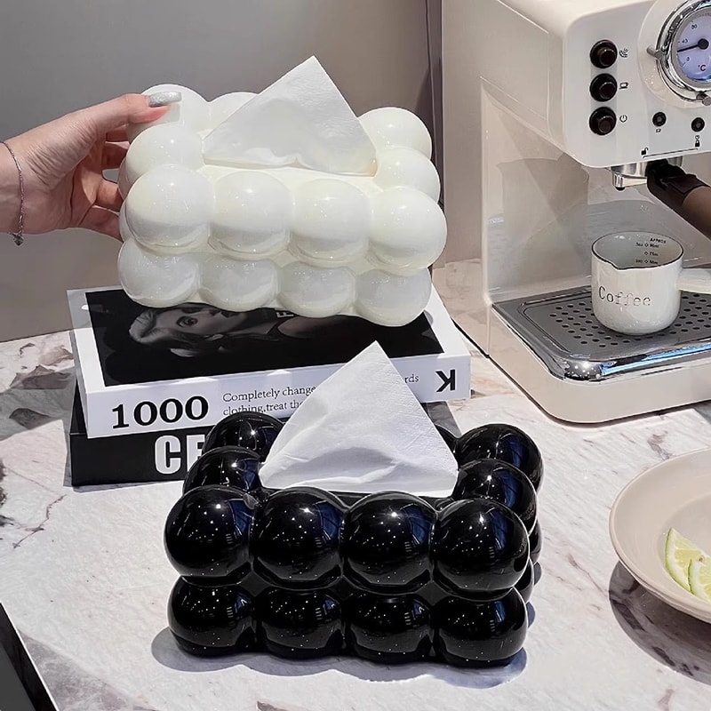 Elegant Tissue Box Holder For Home Stylish Napkin Box For Living Room CreamColored HighEnd Tissue S 2