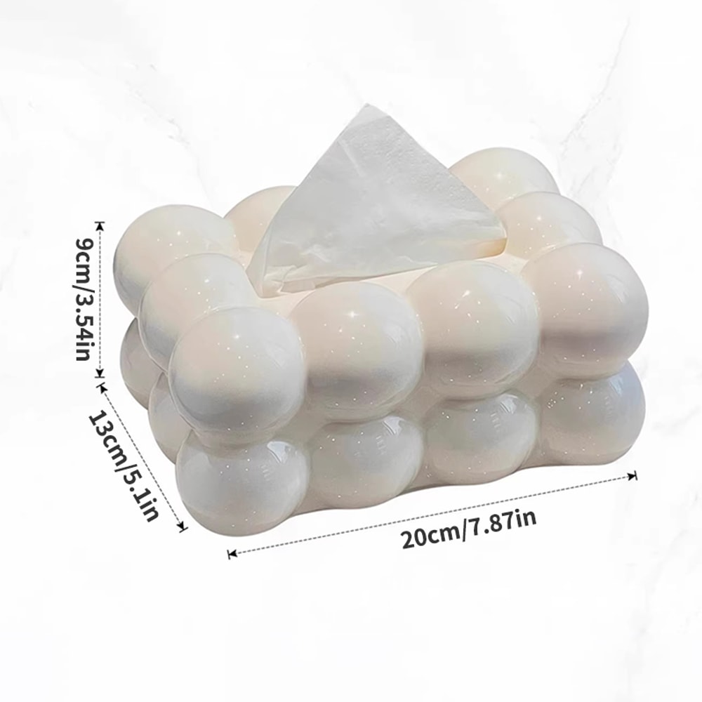 Elegant Tissue Box Holder For Home Stylish Napkin Box For Living Room CreamColored HighEnd Tissue S 3