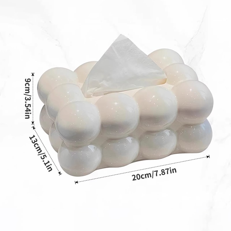 Elegant Tissue Box Holder For Home Stylish Napkin Box For Living Room CreamColored HighEnd Tissue S 3