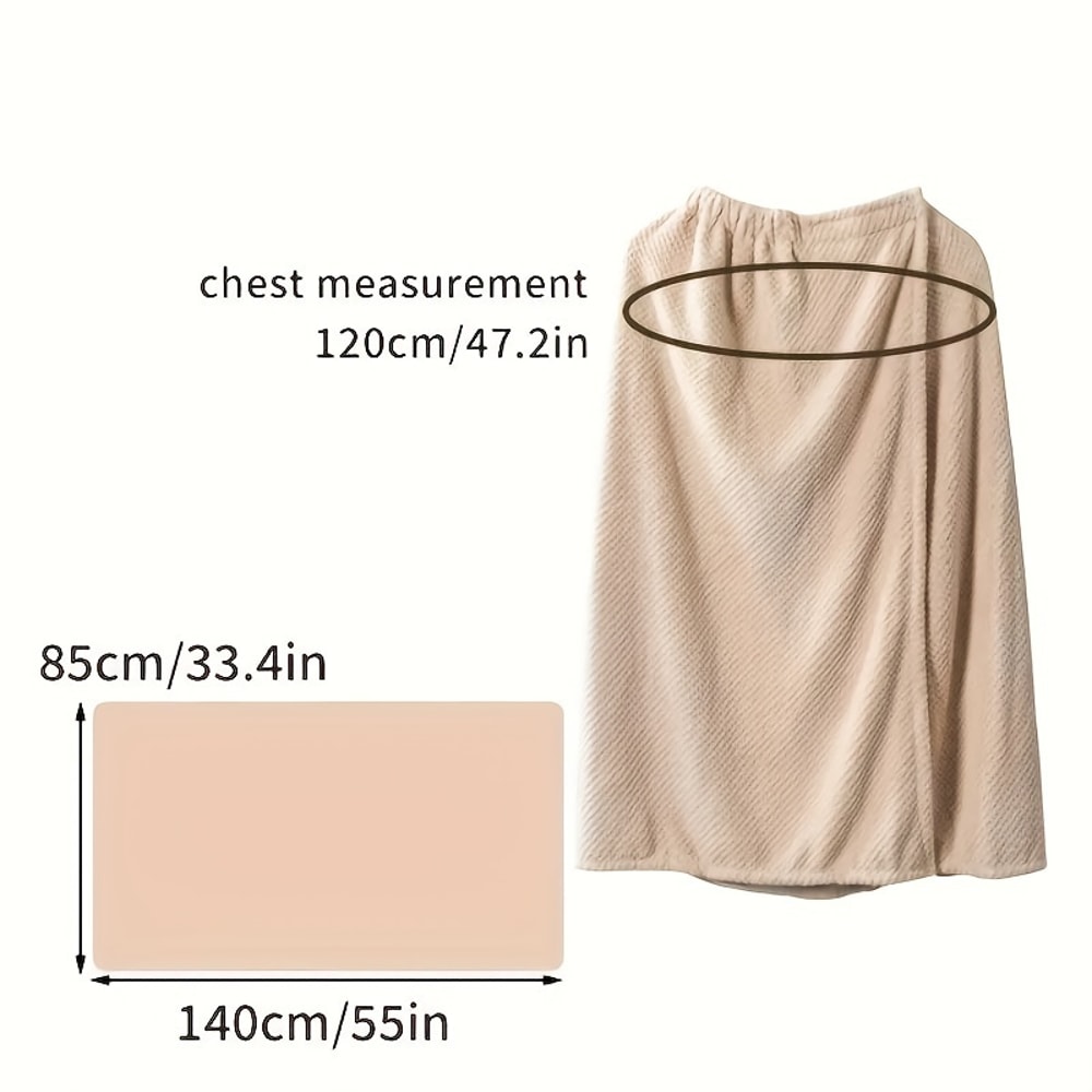 Quick Dry Microfiber Bath Wrap Hair Towel Set For Women Soft Absorbent Shower Spa Skirt And Turb 3