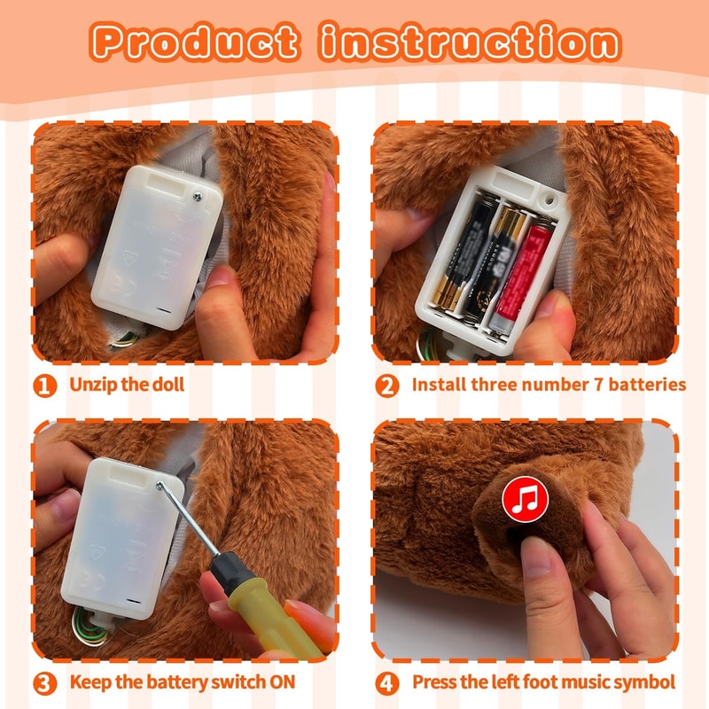 Breathing Capybara Plush Toy With Light And Sound A Cozy Sleep Companion For Kids 3