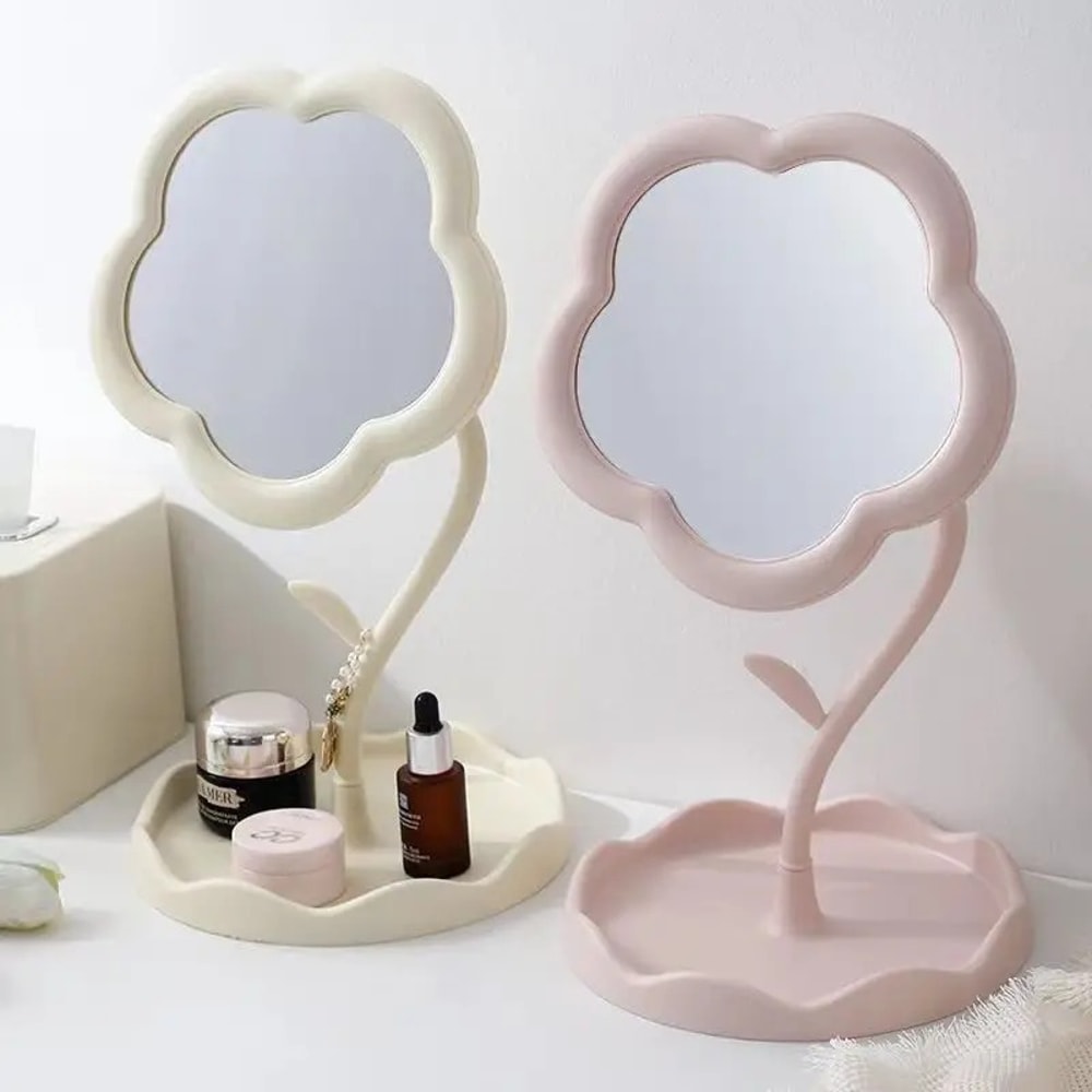 Creative Desktop Flower Mirror For Home Decor Perfect Dressing Mirror For Bedroom Dormitory 5