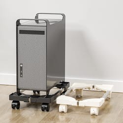 adjustable mobile cpu tower stand with rolling caster wheels - pc holder cooling stand for desktop