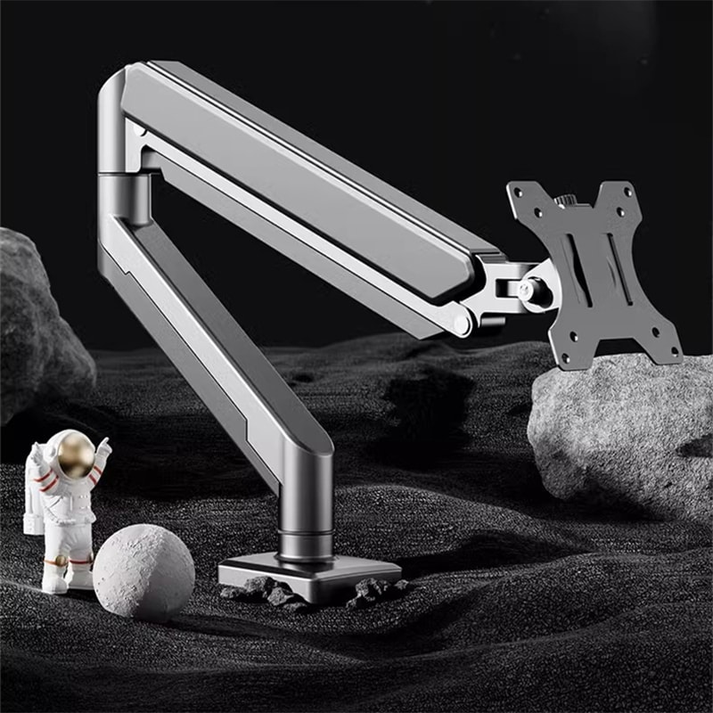 Adjustable Monitor Desk Mount For Screens Tilt Swivel Arm With CClamp Installation 4