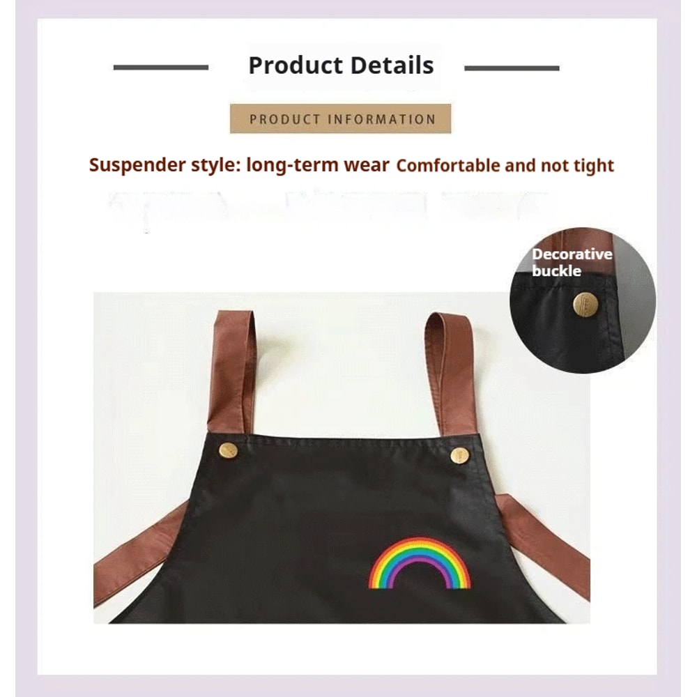 Waterproof Antifouling Apron With Large Pocket For Hotel Restaurant Workers 2