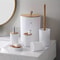 Complete Bathroom Accessory Set With Trash Can Toothbrush Holder Soap Dispenser 1