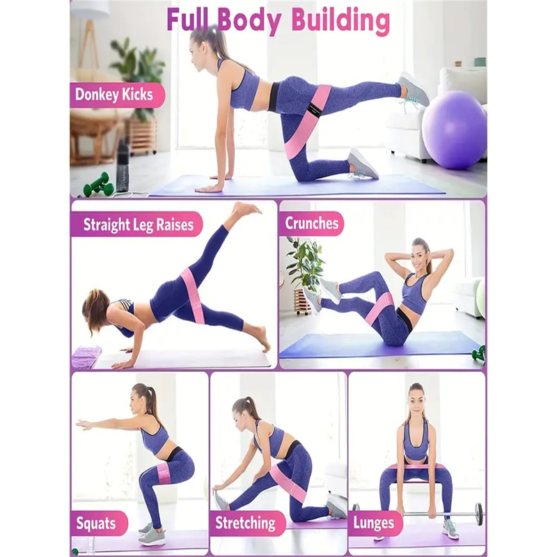 Pilates Yoga Resistance Bands Elastic Stretch Flex Band For Booty And Leg Workouts 1