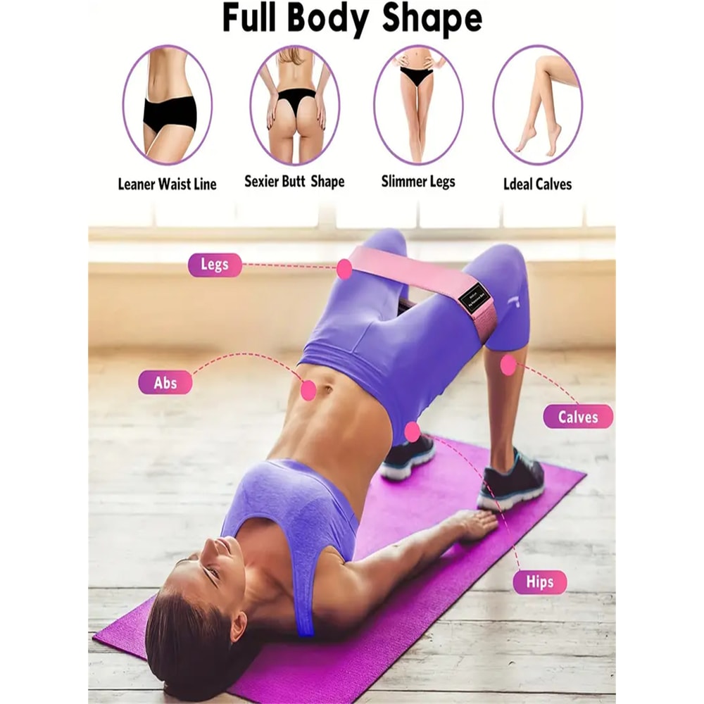 Pilates Yoga Resistance Bands Elastic Stretch Flex Band For Booty And Leg Workouts 2