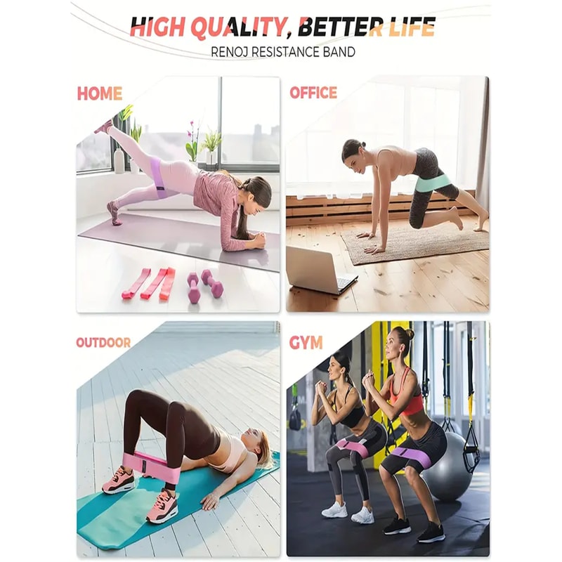 Pilates Yoga Resistance Bands Elastic Stretch Flex Band For Booty And Leg Workouts 3