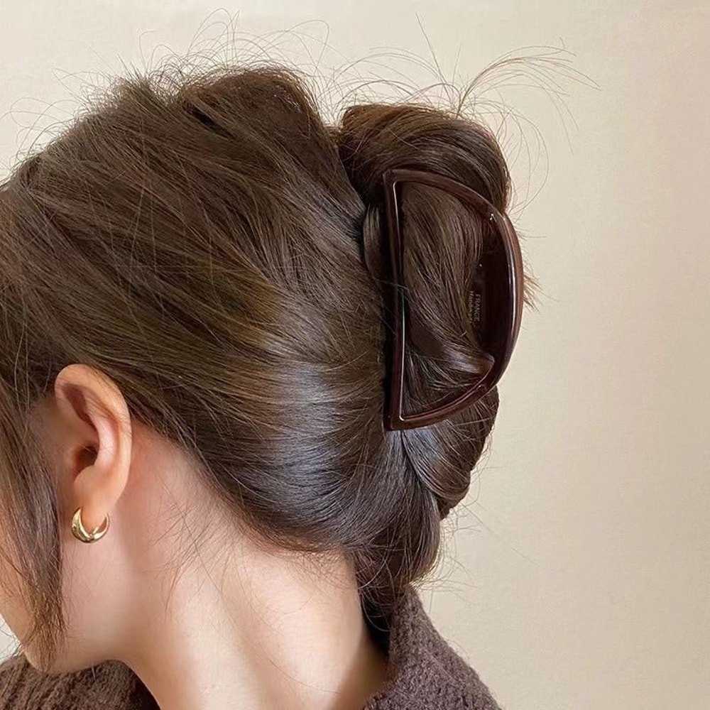 Large Hollow Acetic Acid Grip Hair Claw For Thick Hair 0