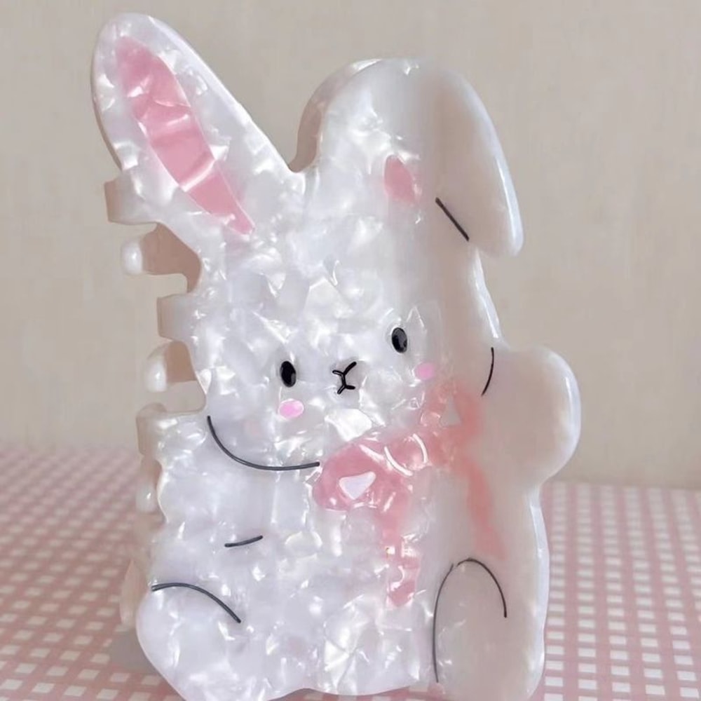 Super Cute Pink Shark Clip With Gentle Bow Niche Headband Sweet Hair Accessory For Girls 1