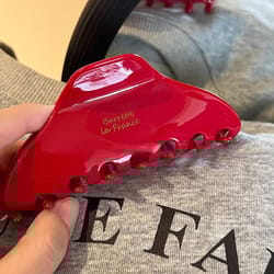 geometric red vinegar clip hair accessory for new year elegance