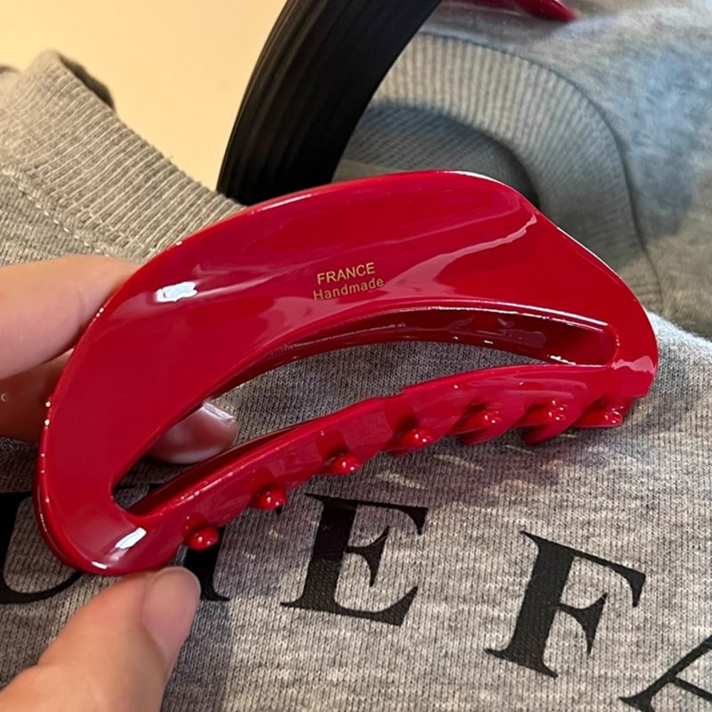 Geometric Red Vinegar Clip Hair Accessory For New Year Elegance 1