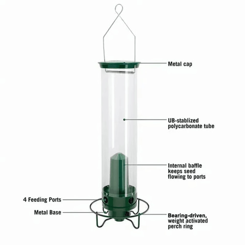 SquirrelProof Wild Bird Feeder Portable Hanging Bird Feeder For Garden Yard Outdoor 6