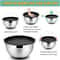 Premium Stainless Steel Mixing Bowls Set With Lids And Non Slip Bases For Baking And Storage 1