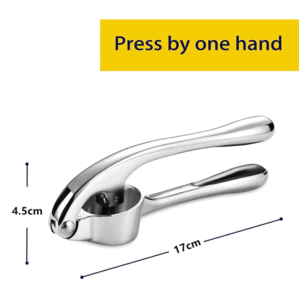 Premium Stainless Steel Garlic Press Garlic Mincer and Crusher Easy to Squeeze and Clean