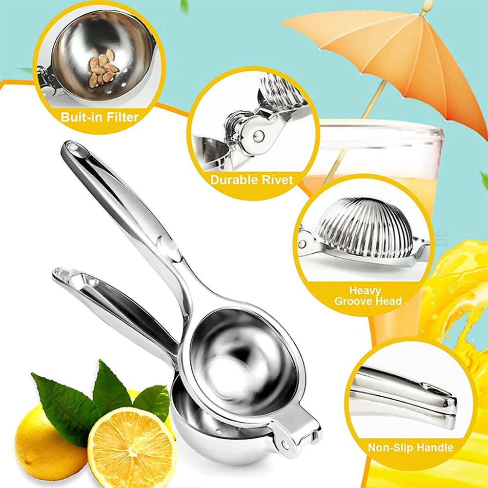 Premium Lemon Squeezer Zinc Alloy Citrus Juicer Manual Press For Orange And Lemon Fruits 1
