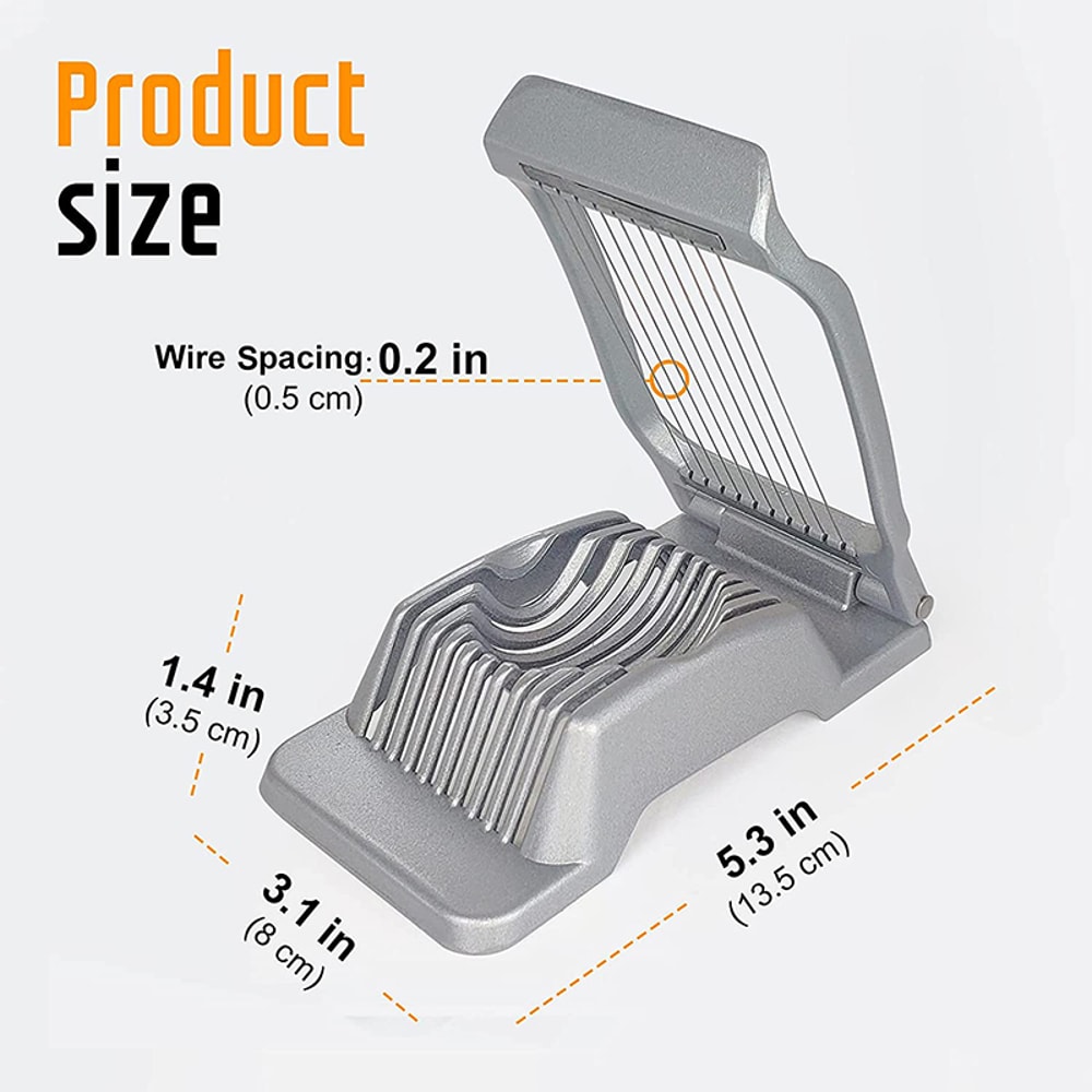 Premium Egg Slicer For Hard Boiled Eggs With Stainless Steel Wire Cutter And MultiUse Kitchen Dicer 2