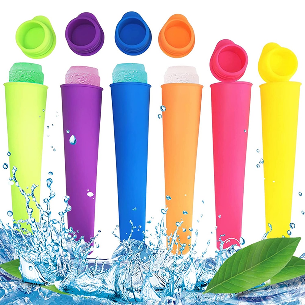 Silicone Ice Cream Lolly Molds Reusable Popsicle Maker For Kids 0