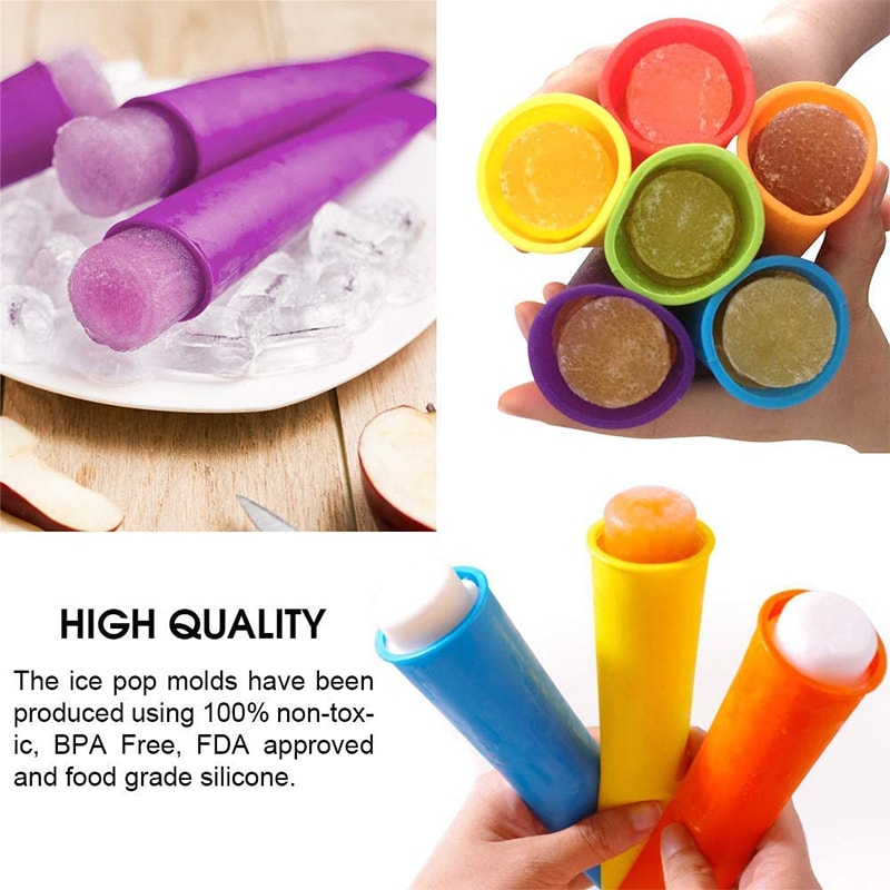 Silicone Ice Cream Lolly Molds Reusable Popsicle Maker For Kids 1