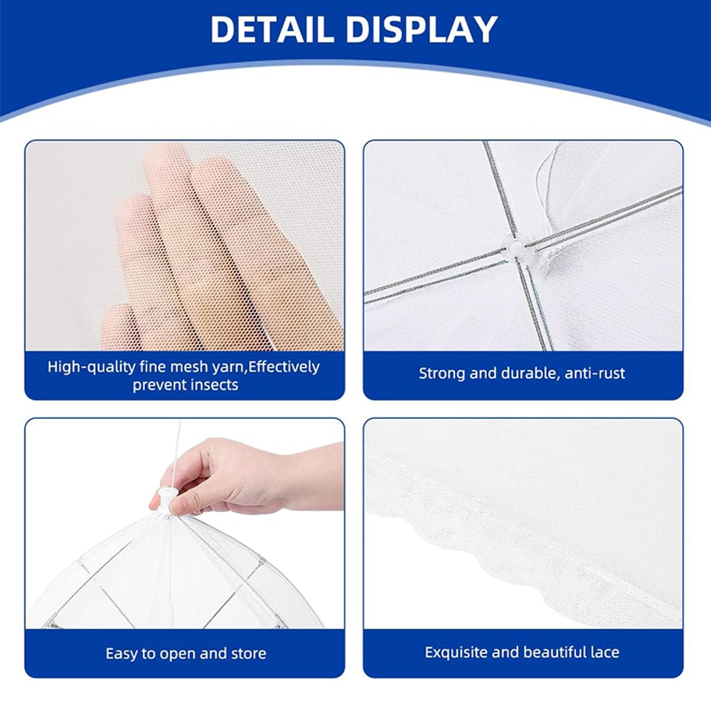 Large Mesh Food Cover Tent Reusable Collapsible Outdoor Food Net 2