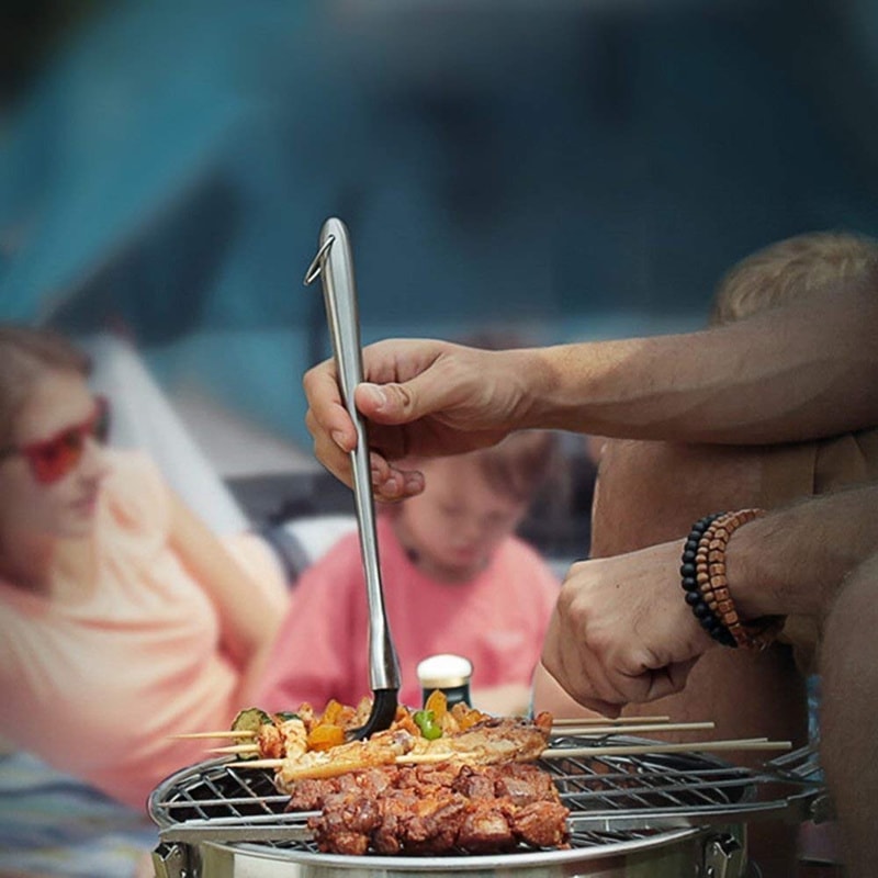 Premium Silicone BBQ Brush With Stainless Steel Handle For Grilling And Basting 4