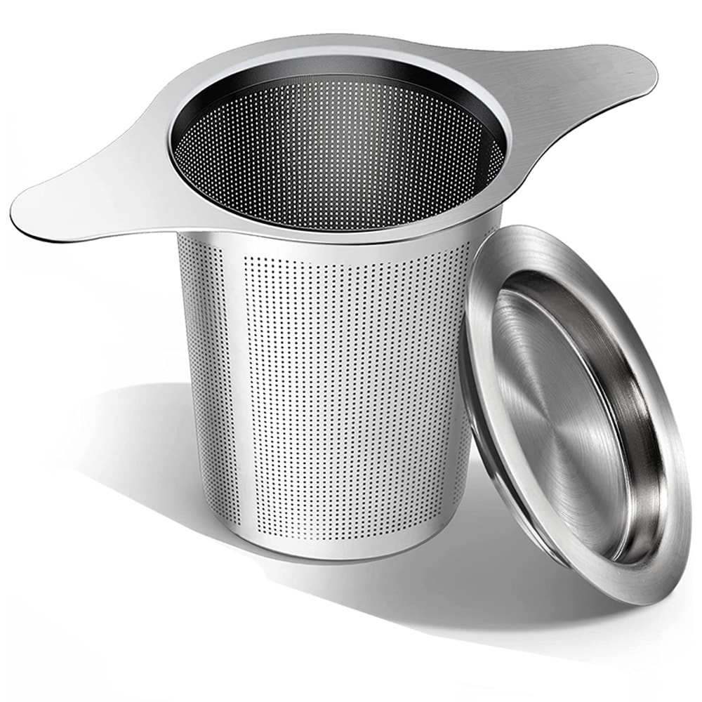 Premium Stainless Steel Tea Infuser With Double Handles Large Capacity Loose Leaf Tea Steeper 6