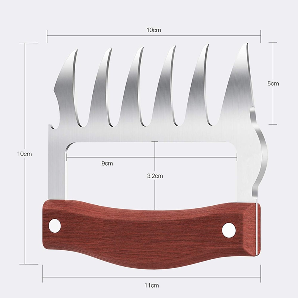 Bear Claws BBQ Meat Shredder With Wooden Handle Bottle Opener 5