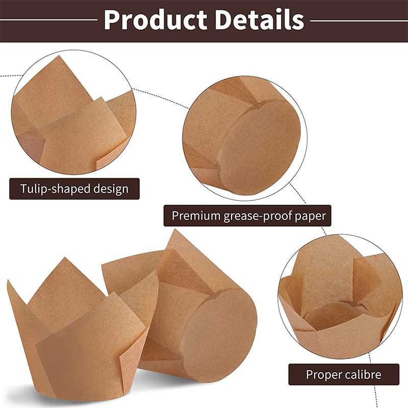 Premium Tulip Cupcake Liners Baking Cups Pack Cupcake Muffin Wrappers 3