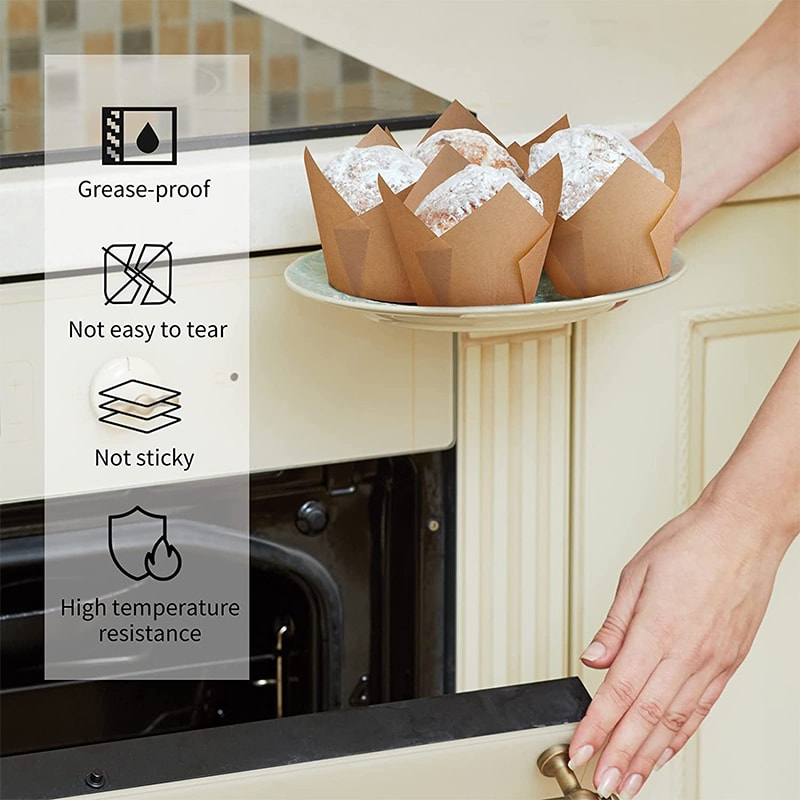 Premium Tulip Cupcake Liners Baking Cups Pack Cupcake Muffin Wrappers 4