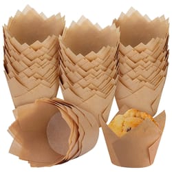 premium tulip cupcake liners baking cups pack | cupcake muffin wrappers