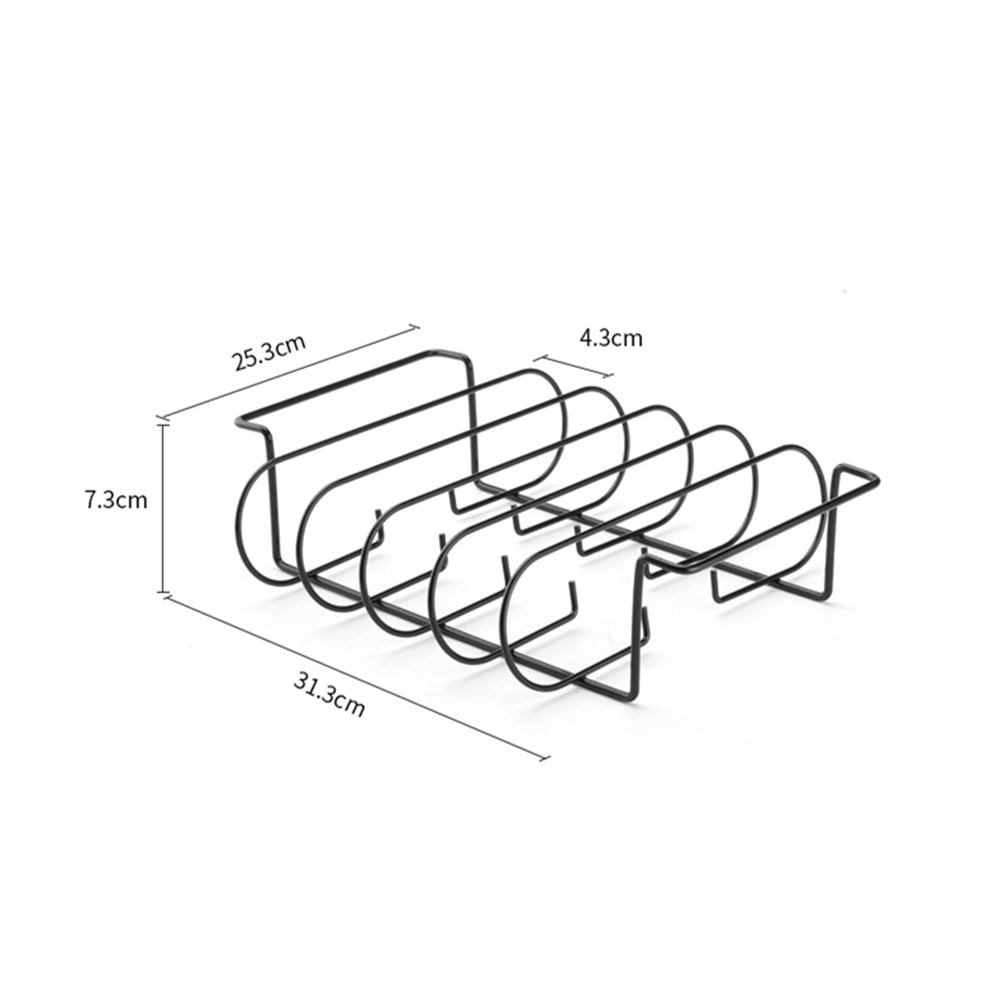 BBQ Rib Rack NonStick Steel Grilling Stand For Perfect Ribs 4