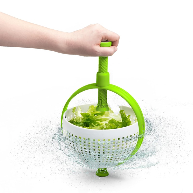 Quart Large Capacity Salad Spinner – Collapsible Salad Spinner & Vegetable Washer