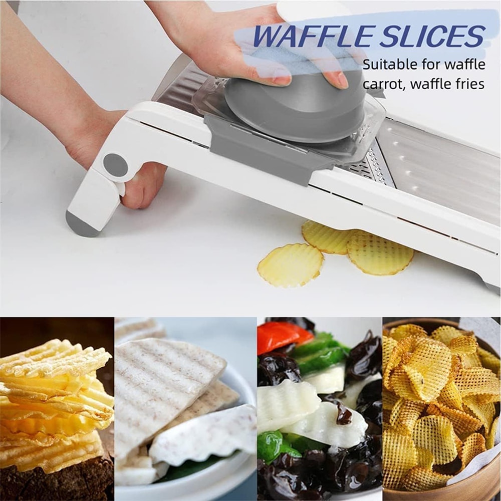 Adjustable Mandoline Vegetable Slicer Premium Stainless Steel Julienne Slicing Tool For Potatoes 4