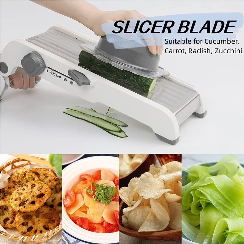 Adjustable Mandoline Vegetable Slicer Premium Stainless Steel Julienne Slicing Tool For Potatoes 5