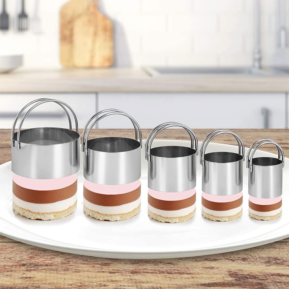 Stainless Steel Circle Biscuit Cutter Set Piece Round Cookie Mold For Baking 0