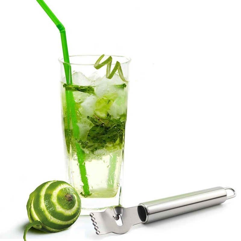 Stainless Steel Lemon Zester Grater With Channel Knife And Hanging Loop For Citrus Fruits 3