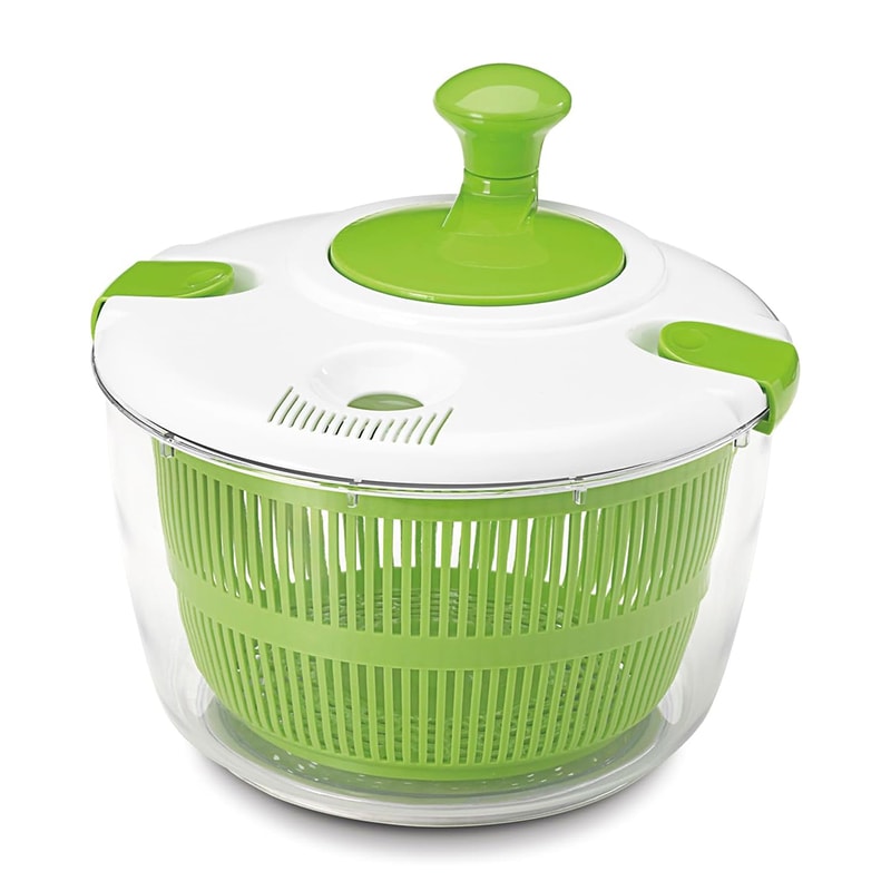 Large Salad Spinner Vegetable Washer Drainer And Strainer With Bowl MultiUse Lettuce Spinner 0