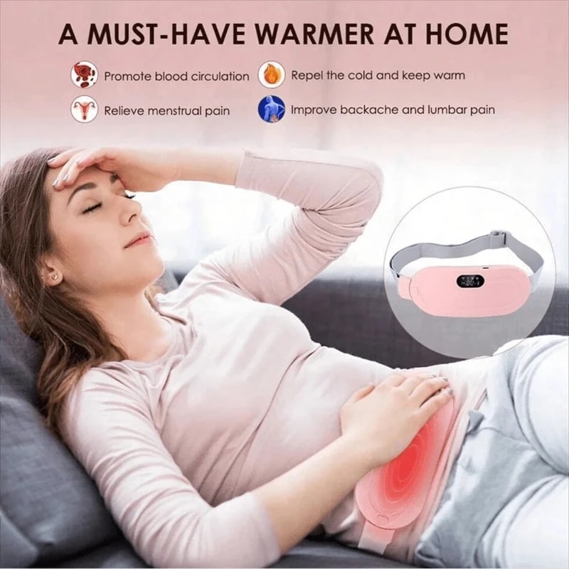 Electric Menstrual Heating Belt For Women Adjustable Waist Heating Pad With Vibration Heat For Me