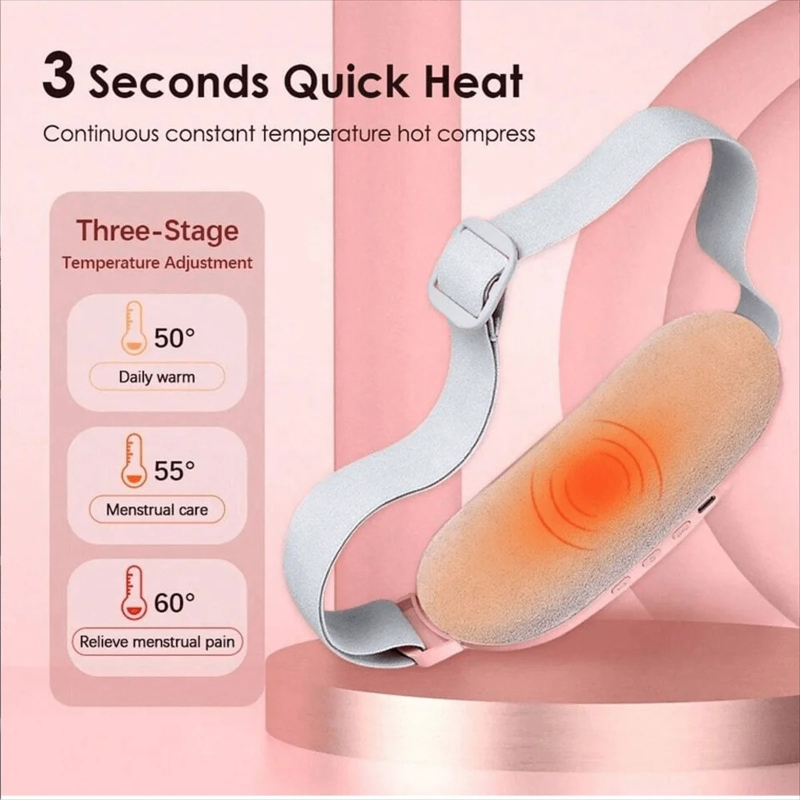 Electric Menstrual Heating Belt For Women Adjustable Waist Heating Pad With Vibration Heat For Me