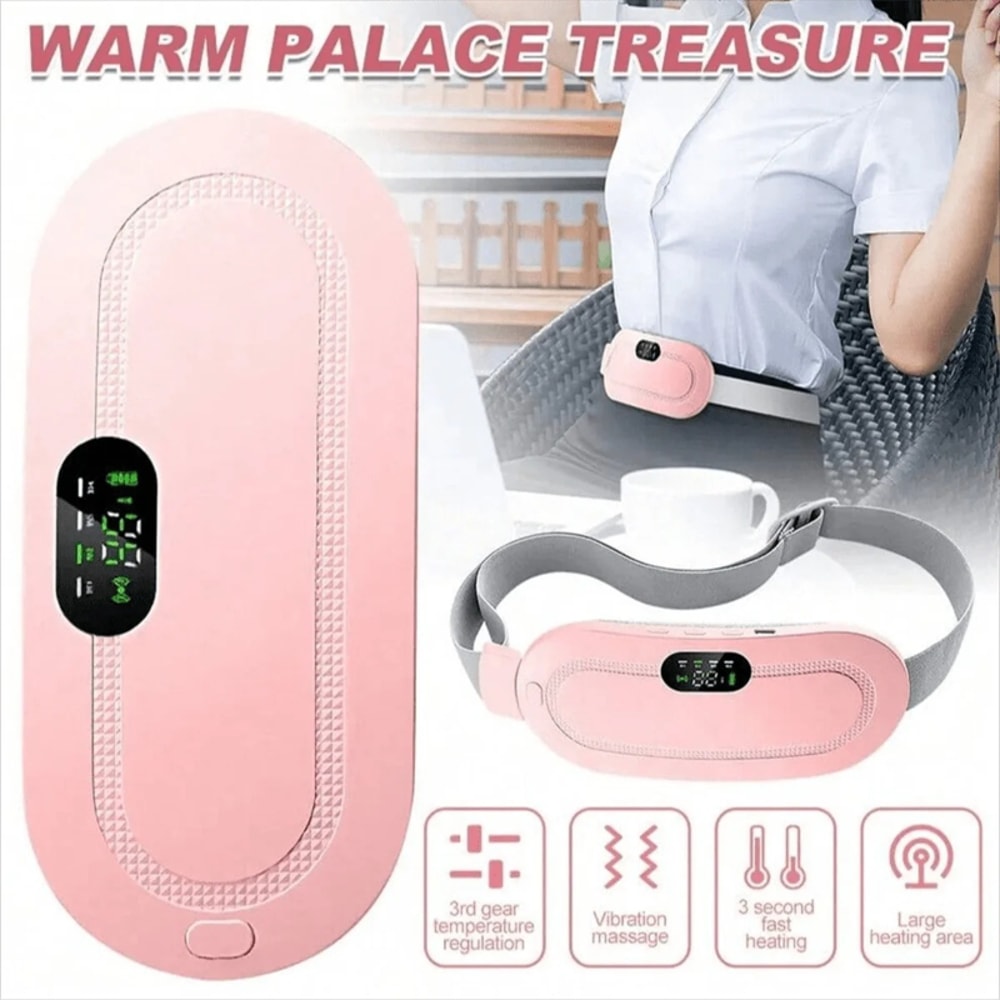 Electric Menstrual Heating Belt For Women Adjustable Waist Heating Pad With Vibration Heat For Me