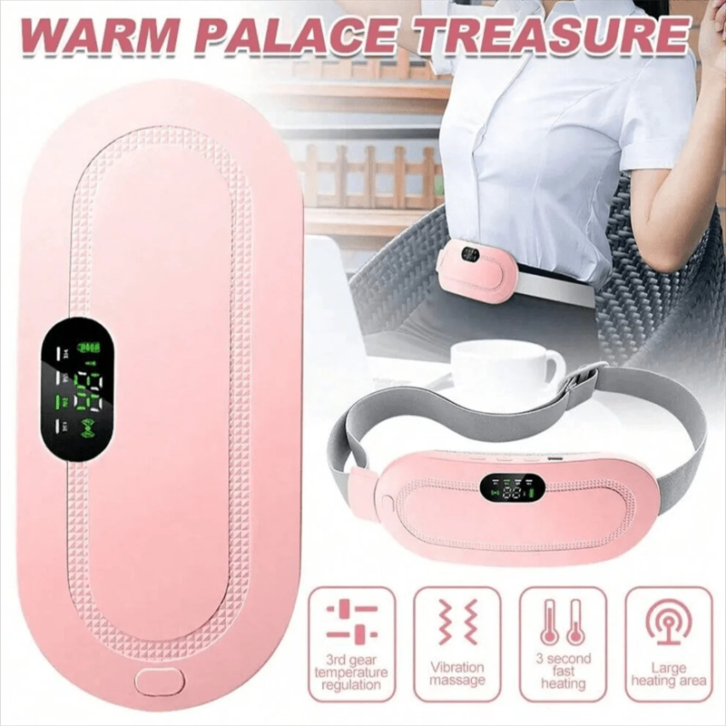 Electric Menstrual Heating Belt For Women Adjustable Waist Heating Pad With Vibration Heat For Me