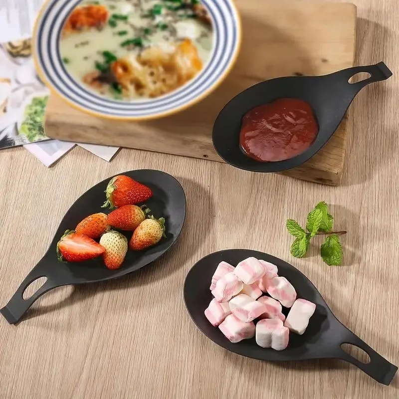 HeatResistant Silicone Spoon Rest And Spatula Holder Durable Kitchen Utensil Tray 0