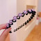 Elegant Rhinestone Pearl Hairband With Floral Design NonSlip Elastic Hair Hoop For Women Girls 2