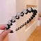 Elegant Rhinestone Pearl Hairband With Floral Design NonSlip Elastic Hair Hoop For Women Girls 3