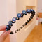 Elegant Rhinestone Pearl Hairband With Floral Design NonSlip Elastic Hair Hoop For Women Girls 1